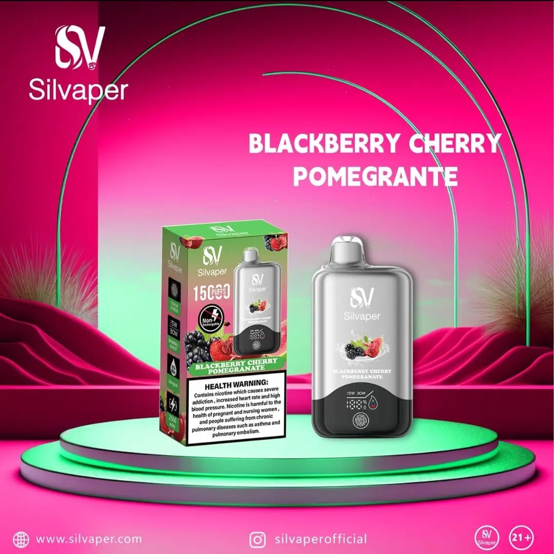 Silvaper-15000-Puffs-Disposable-Vape-Blackberry-Cherry-Pomegranate