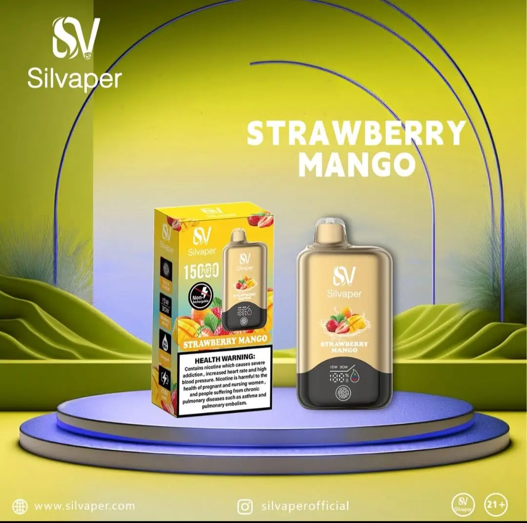 Silvaper-15000-Puffs-Disposable-Vape-Strawberry-Mango Silvaper 15000 Puffs Disposable Vape