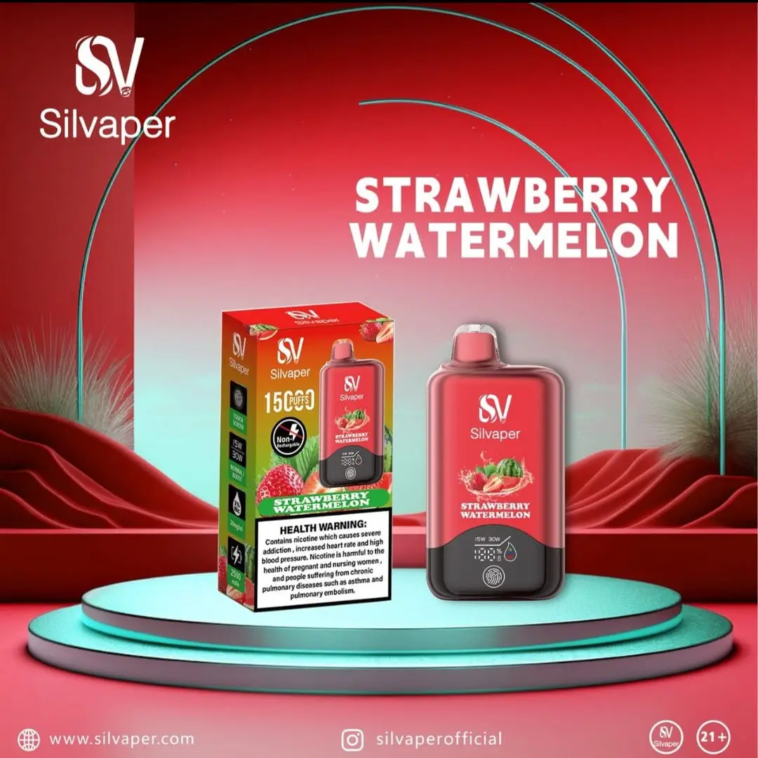 Silvaper-15000-Puffs-Disposable-Vape-Strawberry-Watermelon