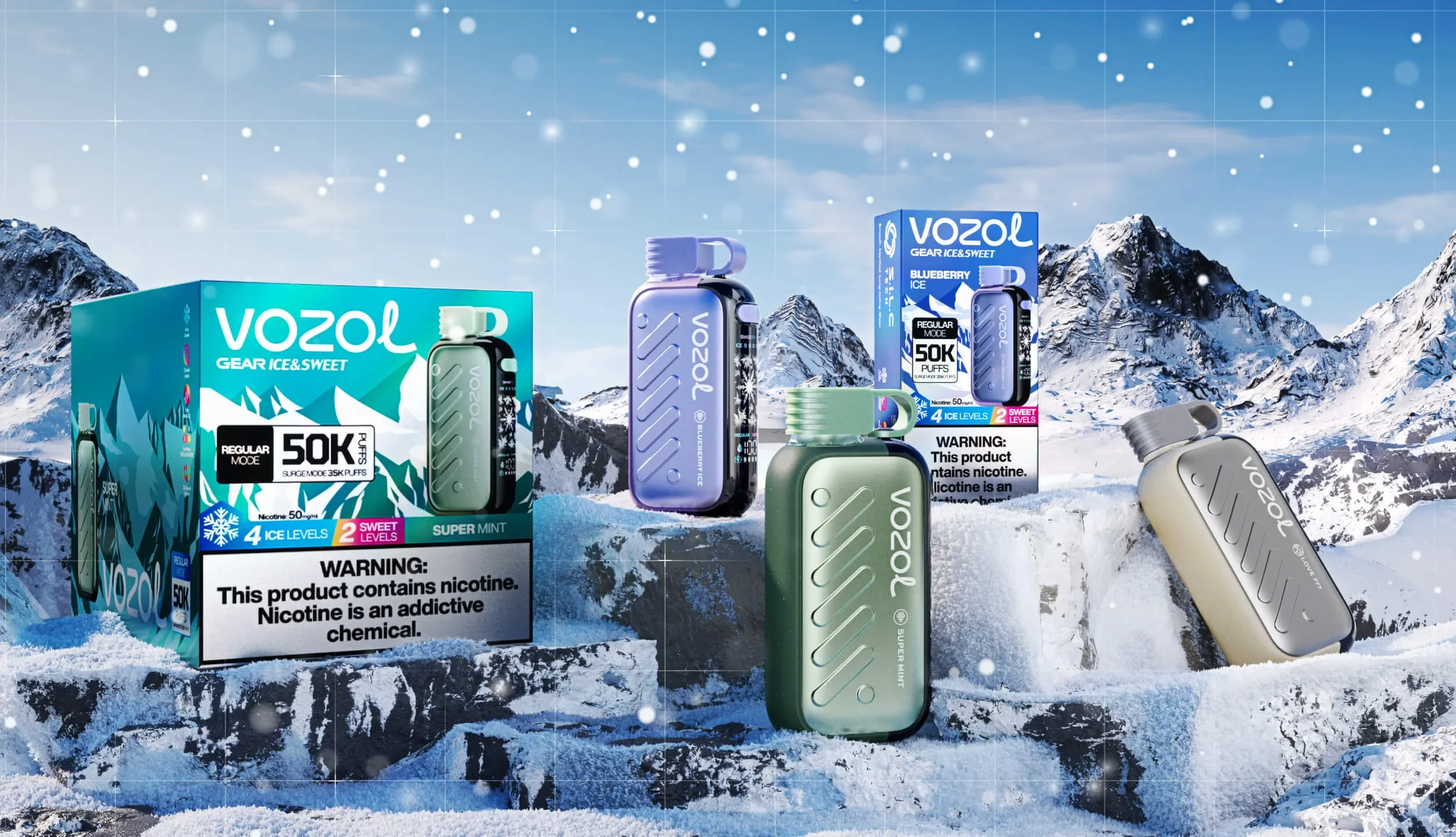 Vozol Gear Ice & Sweet 50000 Puffs