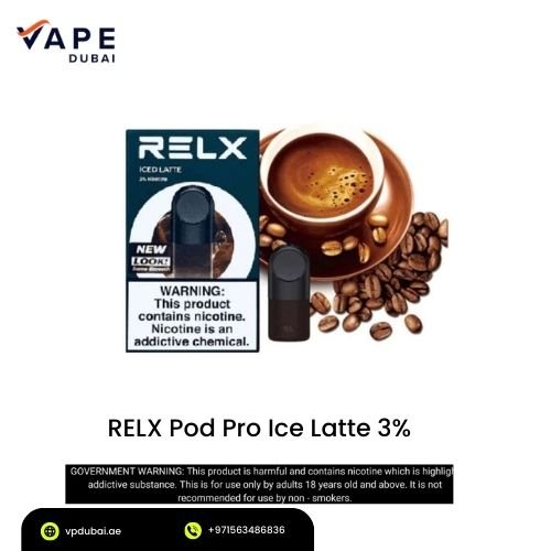 RELX Pod Pro Ice Latte 3% in Dubai UAE